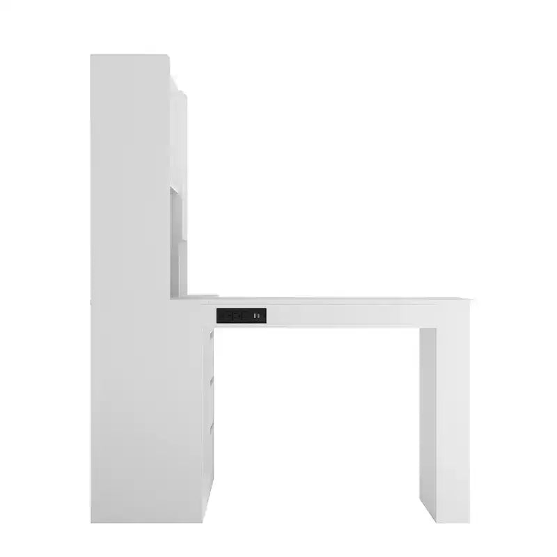 Meuble de rangement d'angle multifonctionnel en forme de L