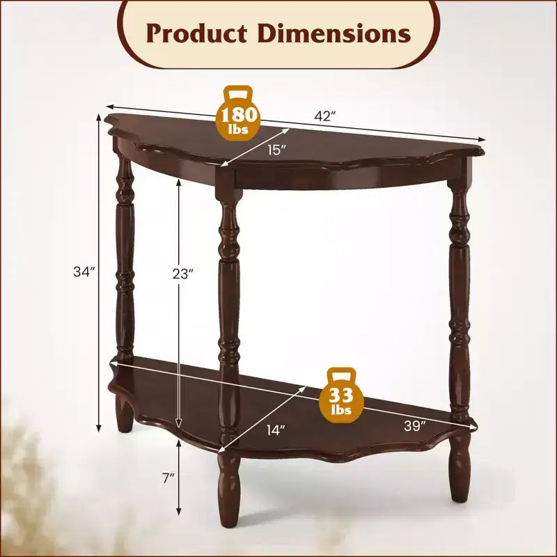 Console d'entrée demi-lune