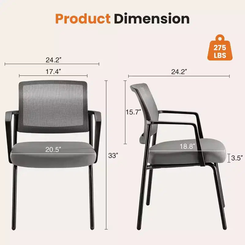 Chaise de bureau avec support lombaire et pieds en métal, chaise de gamer