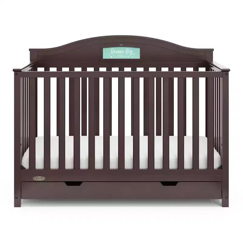 Lit de bébé multifonctionnel 5-en-1 personnalisable avec tiroirs