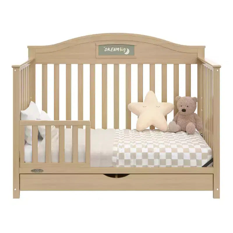 Lit de bébé multifonctionnel 5-en-1 personnalisable avec tiroirs