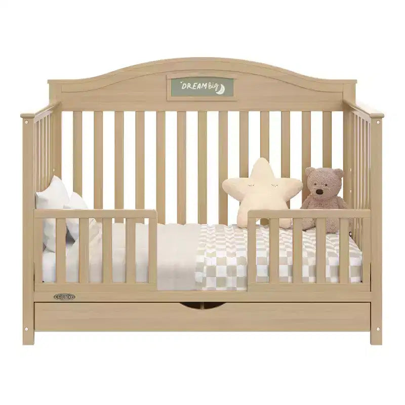 Lit de bébé multifonctionnel 5-en-1 personnalisable avec tiroirs