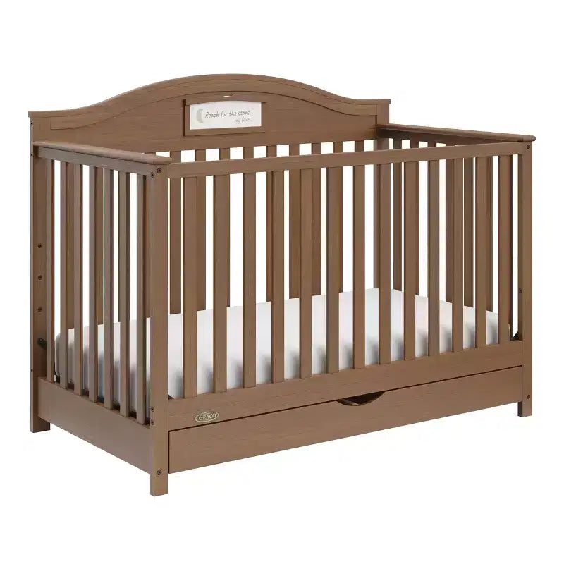 Lit de bébé multifonctionnel 5-en-1 personnalisable avec tiroirs