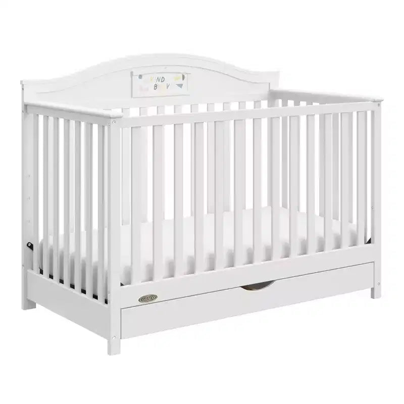 Lit de bébé multifonctionnel 5-en-1 personnalisable avec tiroirs