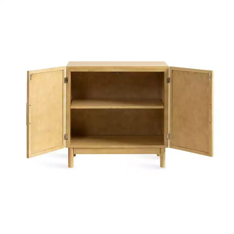 Meuble bas décoratif en rotin