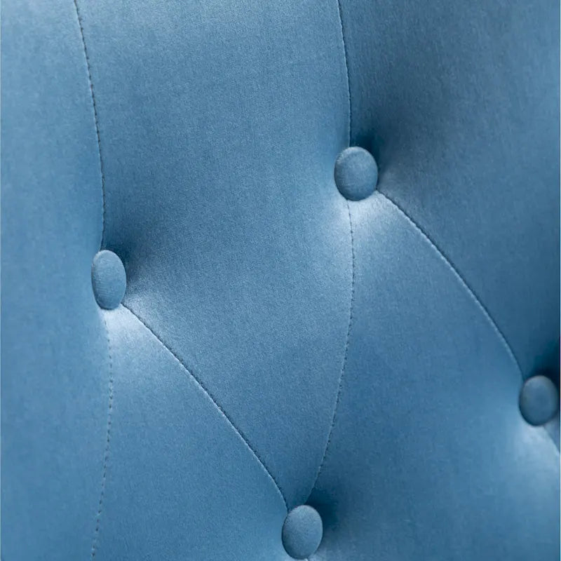 Fauteuil d'appoint capitonné en polyester bleu 30