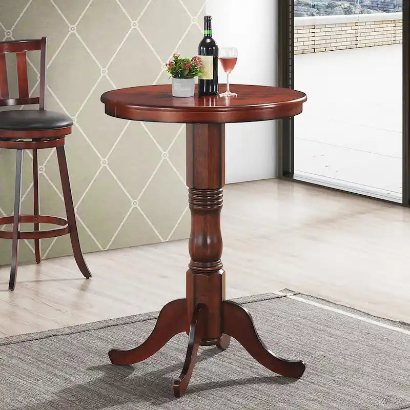 Table de bar ronde/table d'échecs/plateau de jeu de dames style rétro