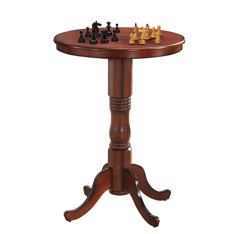 Table de bar ronde/table d'échecs/plateau de jeu de dames style rétro