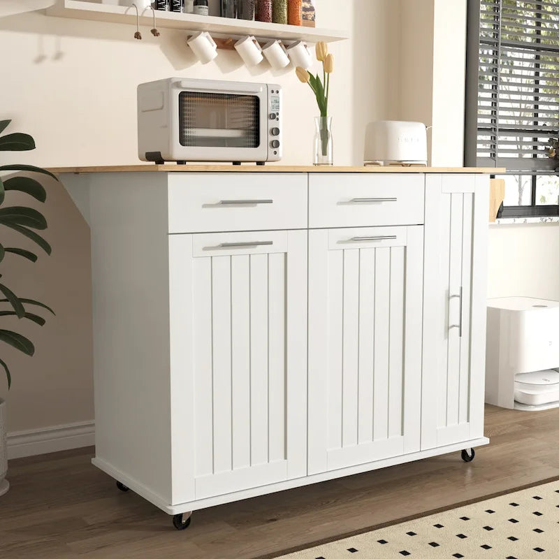Îlot de cuisine avec abattant (tabouret non inclus)