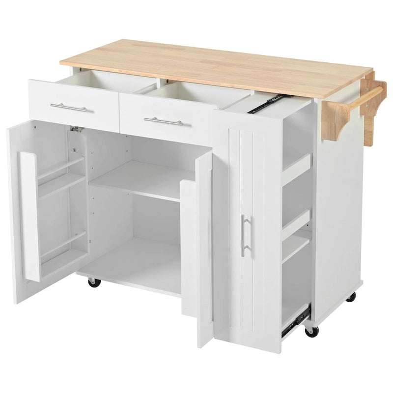 Îlot de cuisine avec abattant (tabouret non inclus)