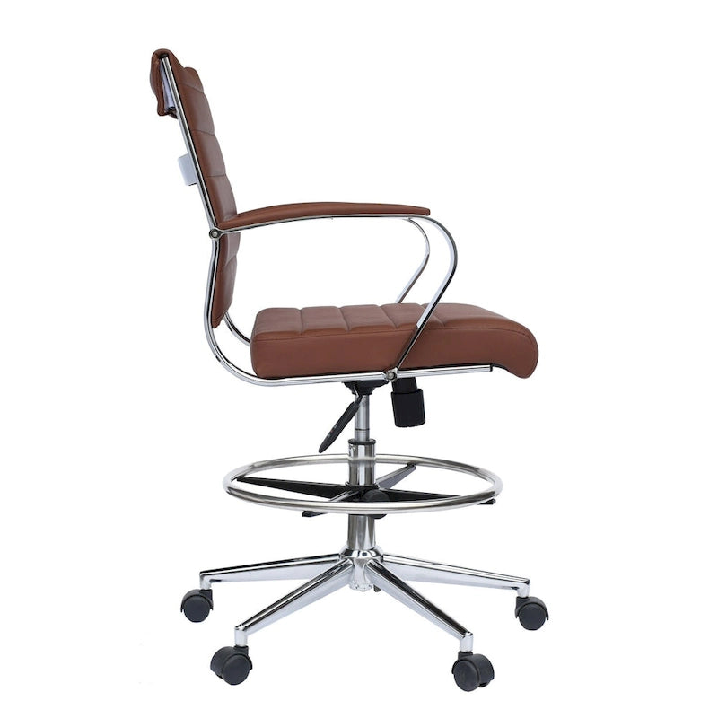 Chaise de bureau avec accoudoirs, hauteur de bar