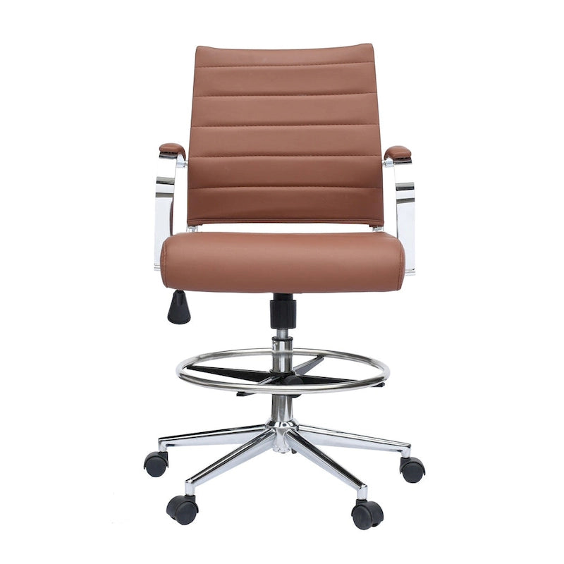 Chaise de bureau avec accoudoirs, hauteur de bar