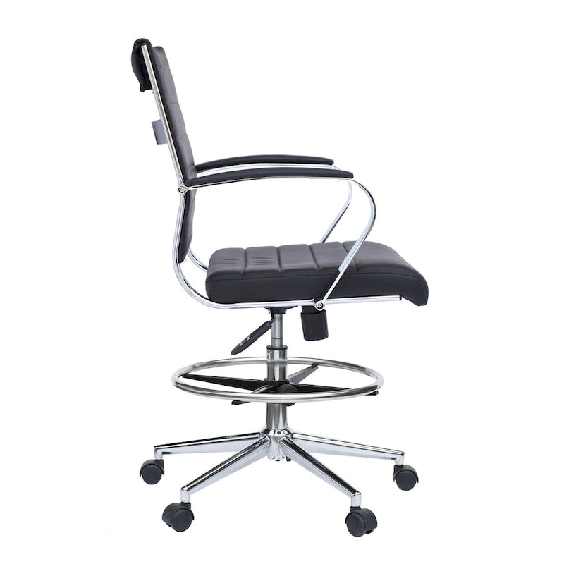 Chaise de bureau avec accoudoirs, hauteur de bar