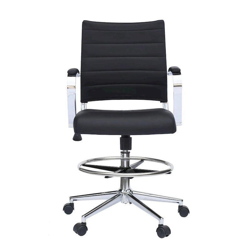 Chaise de bureau avec accoudoirs, hauteur de bar