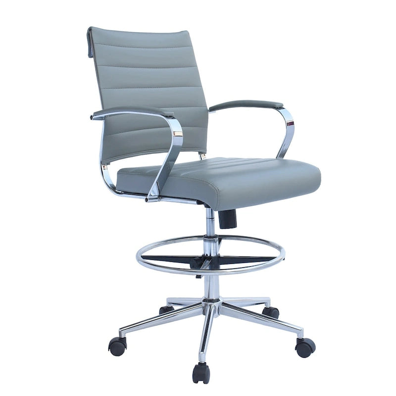 Chaise de bureau avec accoudoirs, hauteur de bar