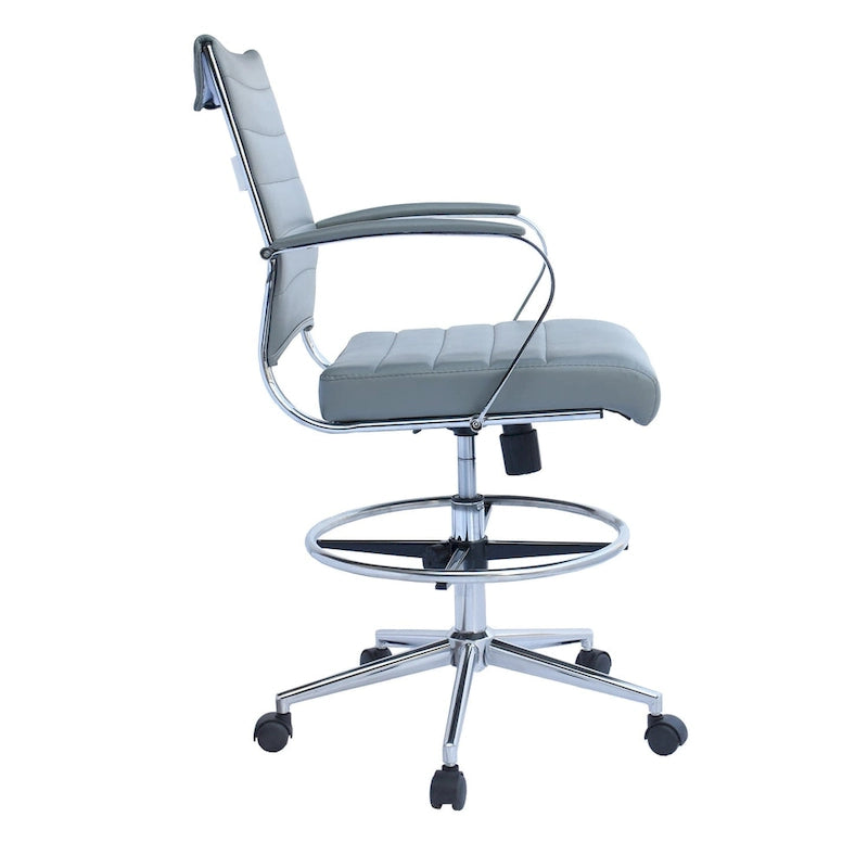 Chaise de bureau avec accoudoirs, hauteur de bar