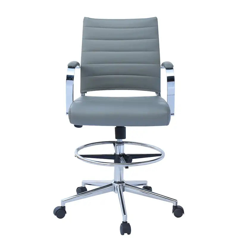 Chaise de bureau avec accoudoirs, hauteur de bar