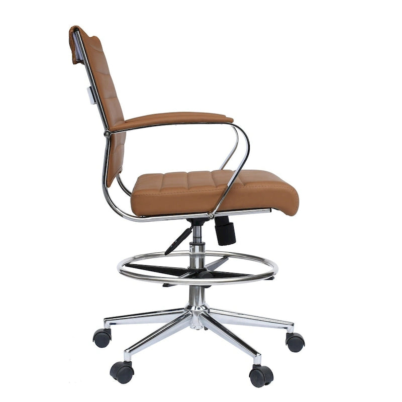 Chaise de bureau avec accoudoirs, hauteur de bar
