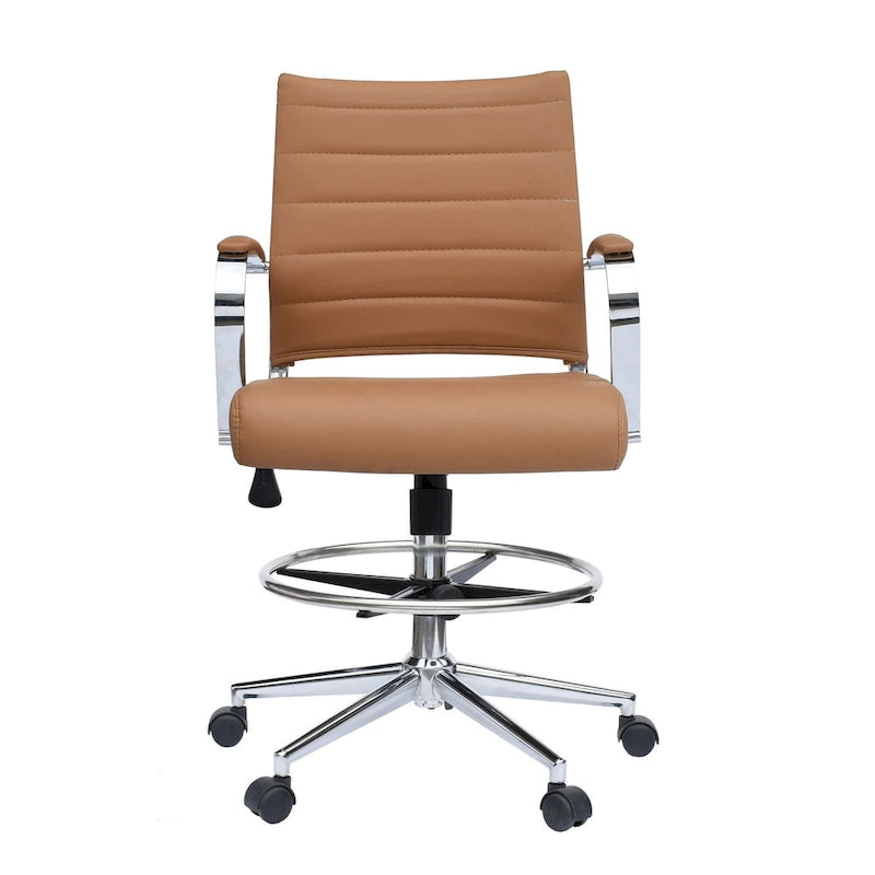 Chaise de bureau avec accoudoirs, hauteur de bar