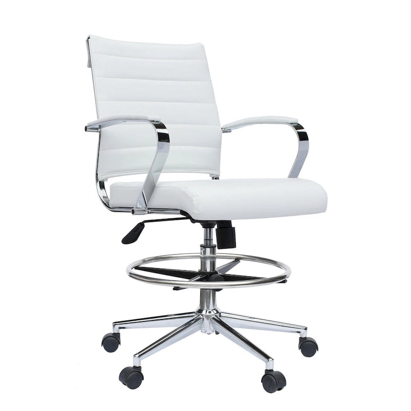 Chaise de bureau avec accoudoirs, hauteur de bar