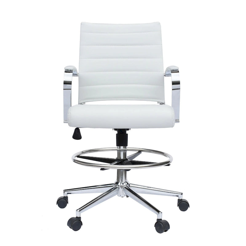 Chaise de bureau avec accoudoirs, hauteur de bar