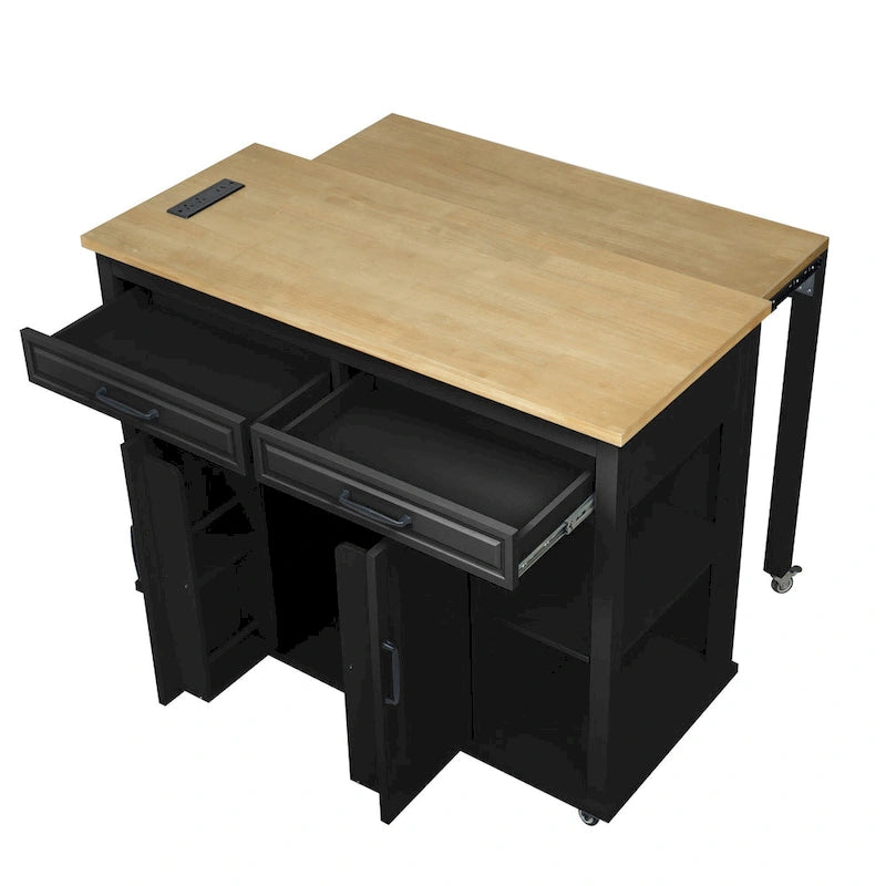 Îlot de cuisine extensible