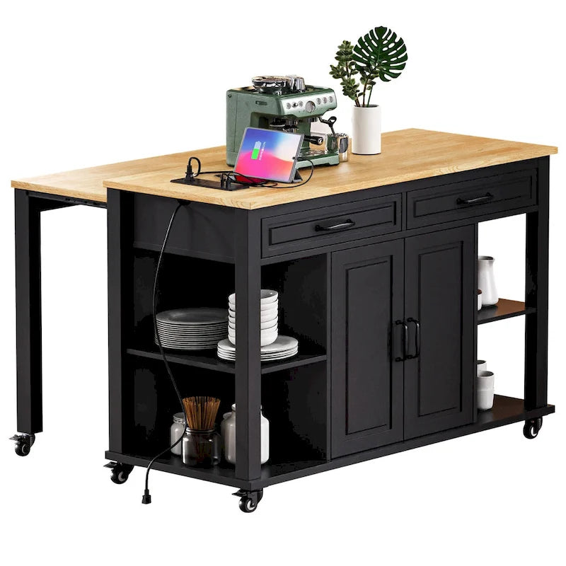 Îlot de cuisine extensible
