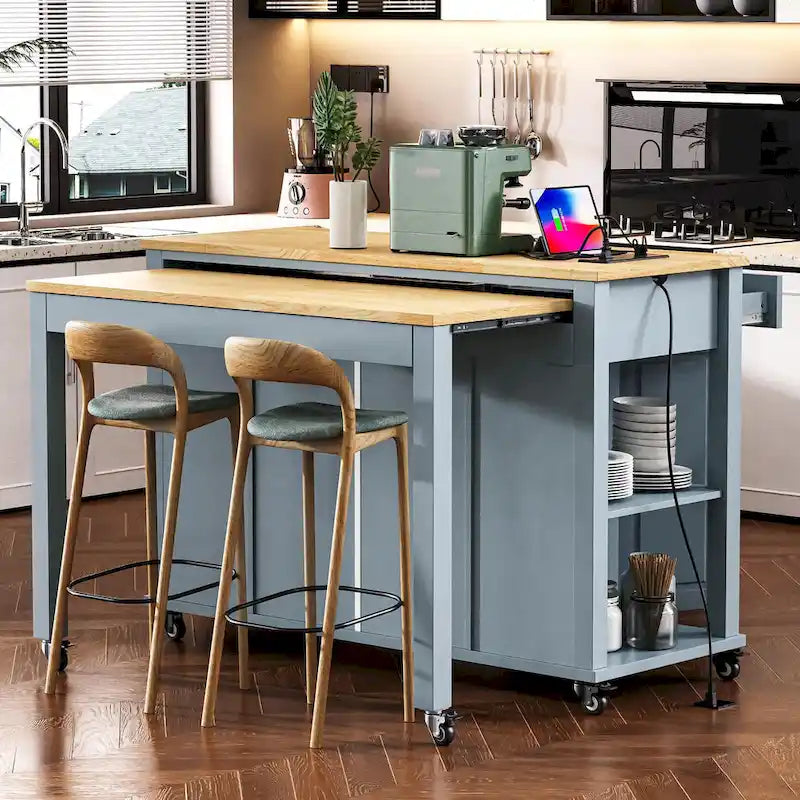 Îlot de cuisine extensible