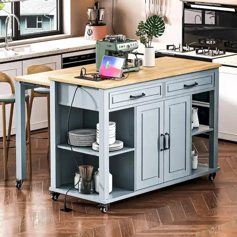 Îlot de cuisine extensible