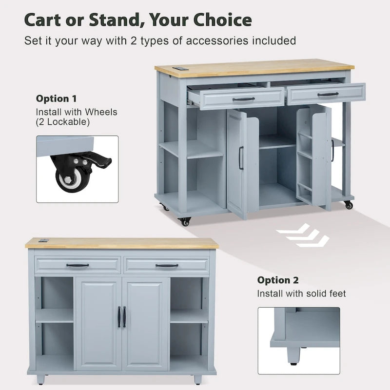 Îlot de cuisine extensible