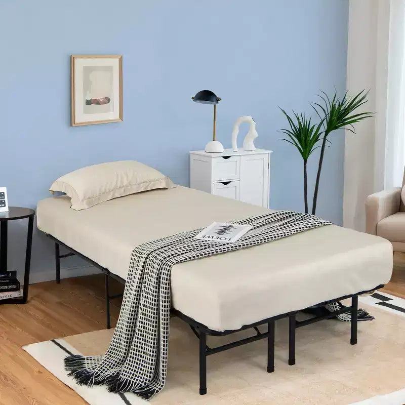 Cadre de lit plateforme pliable en métal