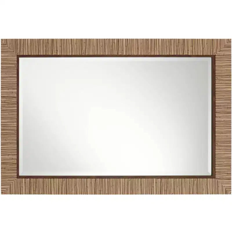 Miroir mural rectangulaire mat naturel