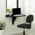 Furinno Wall Mounted Floating Computer Desk Home Office Study Table for Bathroom&Kitchen&Bedroom&Dining Room&Balcony,Espresso