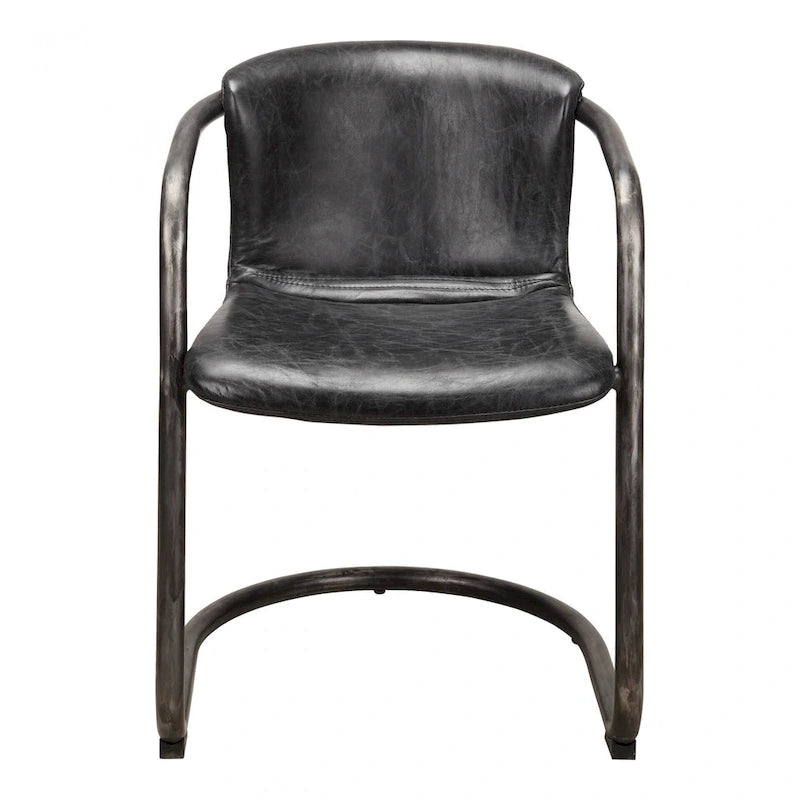 Chaises de salle à manger modernes en cuir véritable, deux chaises par ensemble