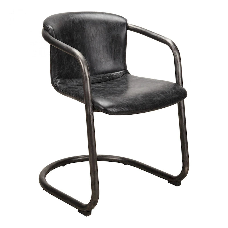 Chaises de salle à manger modernes en cuir véritable, deux chaises par ensemble