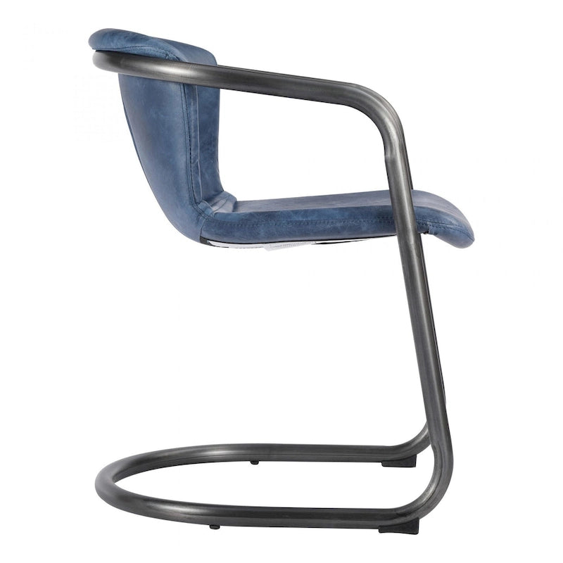 Chaises de salle à manger modernes en cuir véritable, deux chaises par ensemble