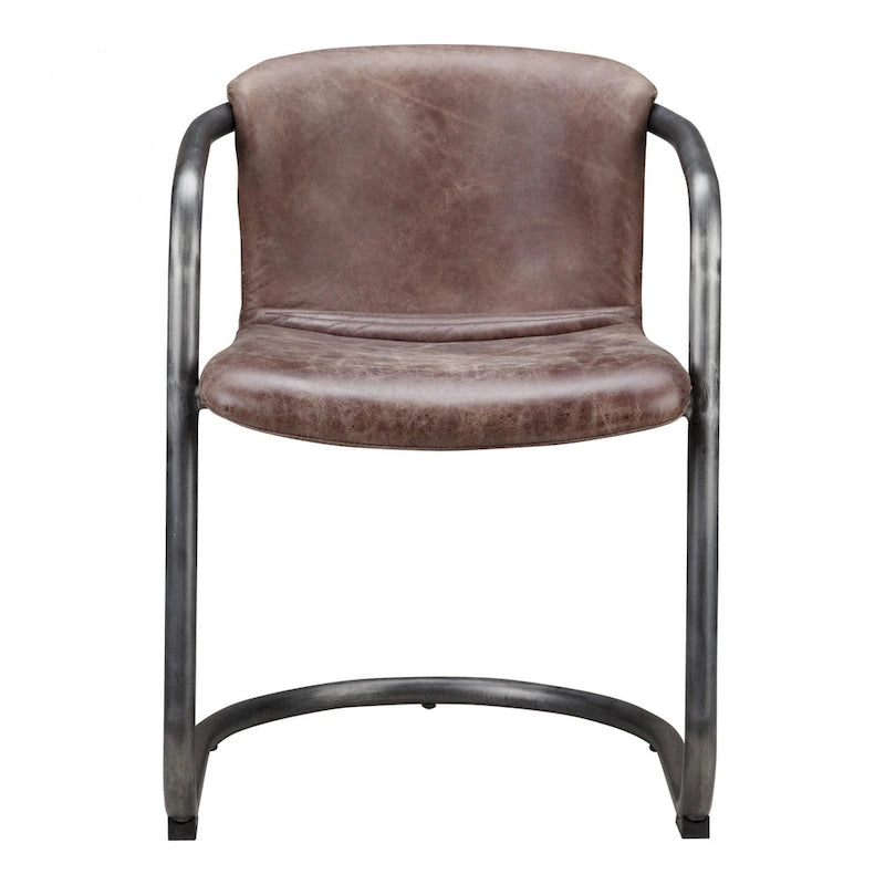 Chaises de salle à manger modernes en cuir véritable, deux chaises par ensemble