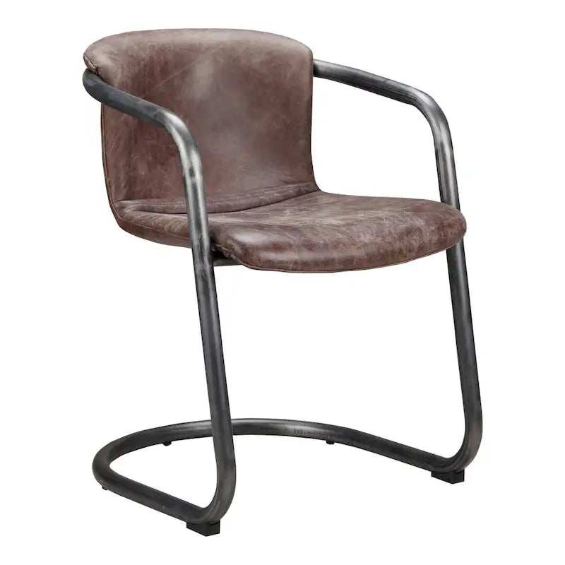 Chaises de salle à manger modernes en cuir véritable, deux chaises par ensemble