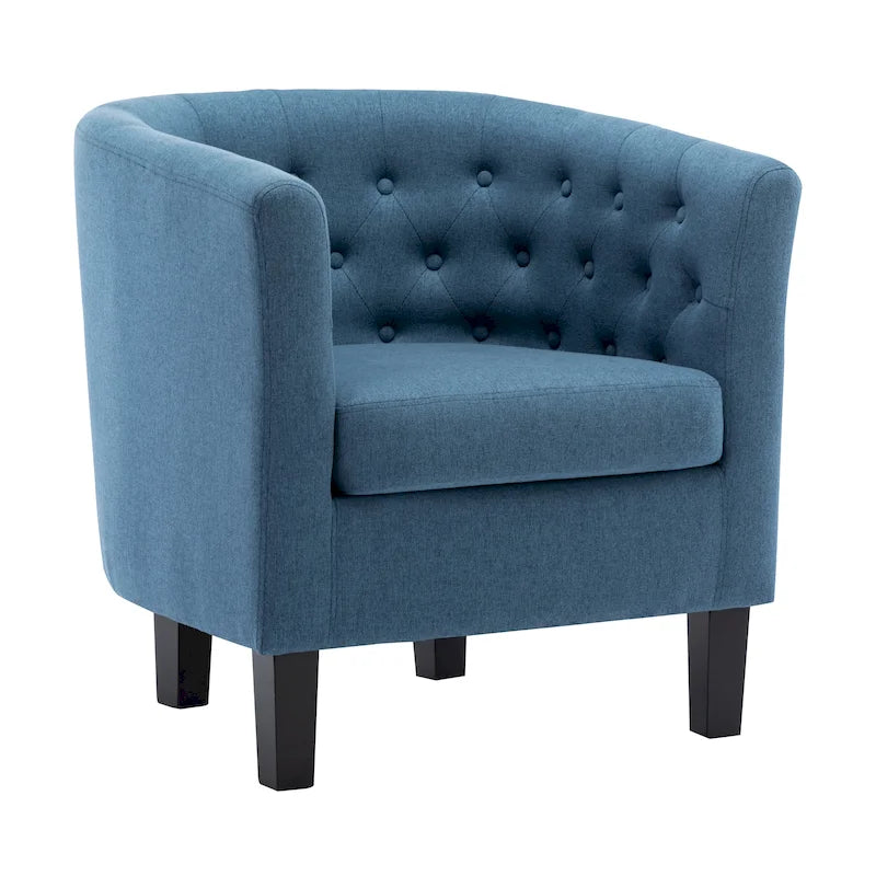 Fauteuil club capitonné en tissu