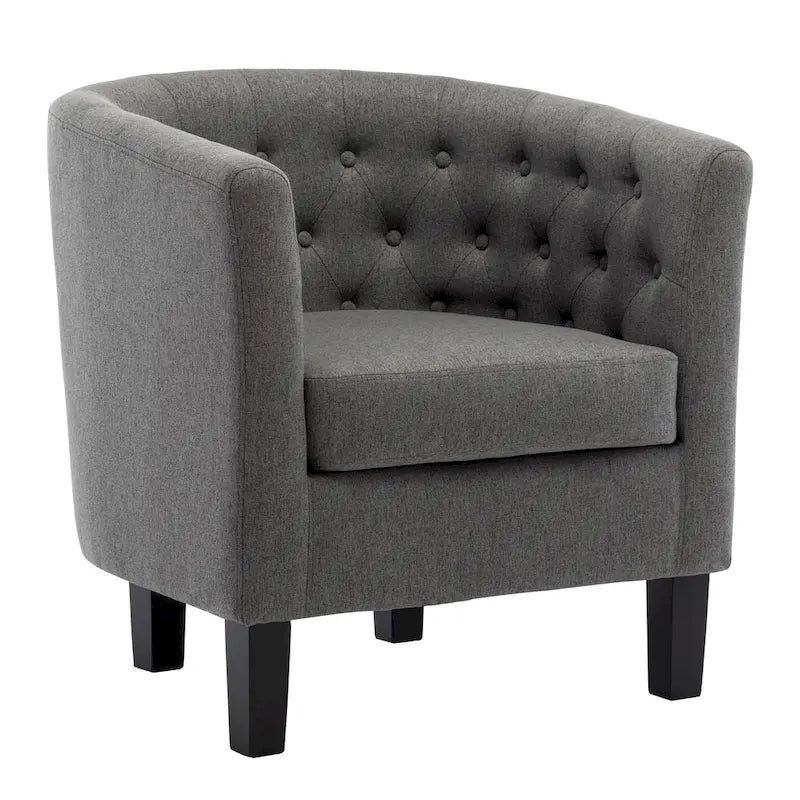 Fauteuil club capitonné en tissu