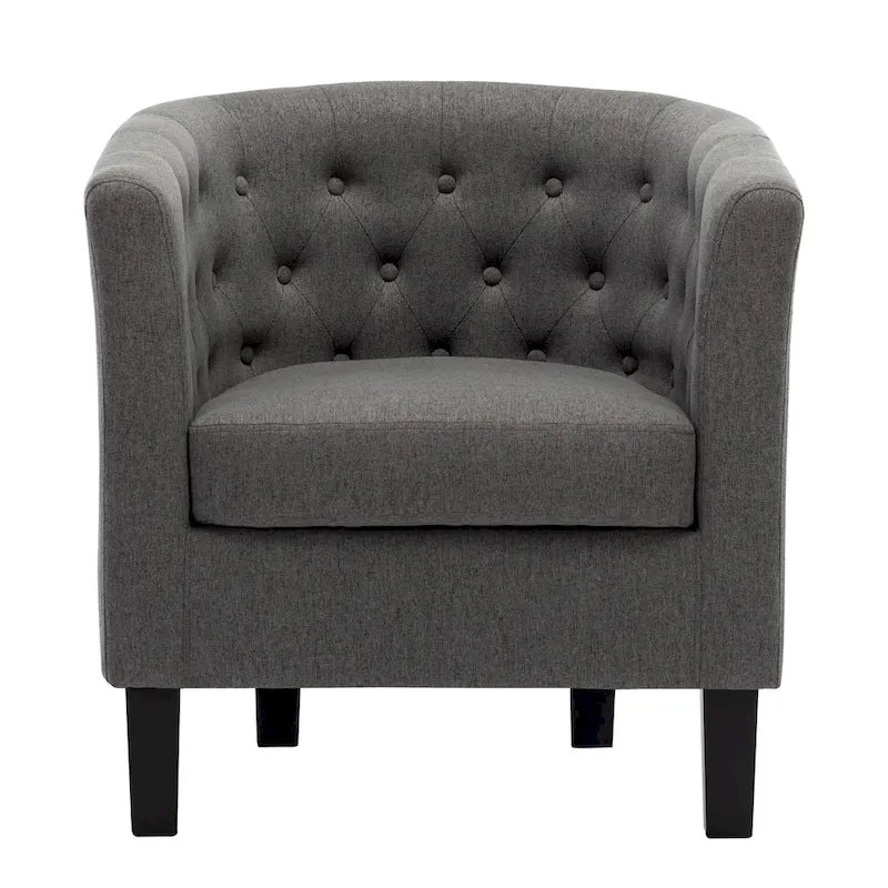 Fauteuil club capitonné en tissu