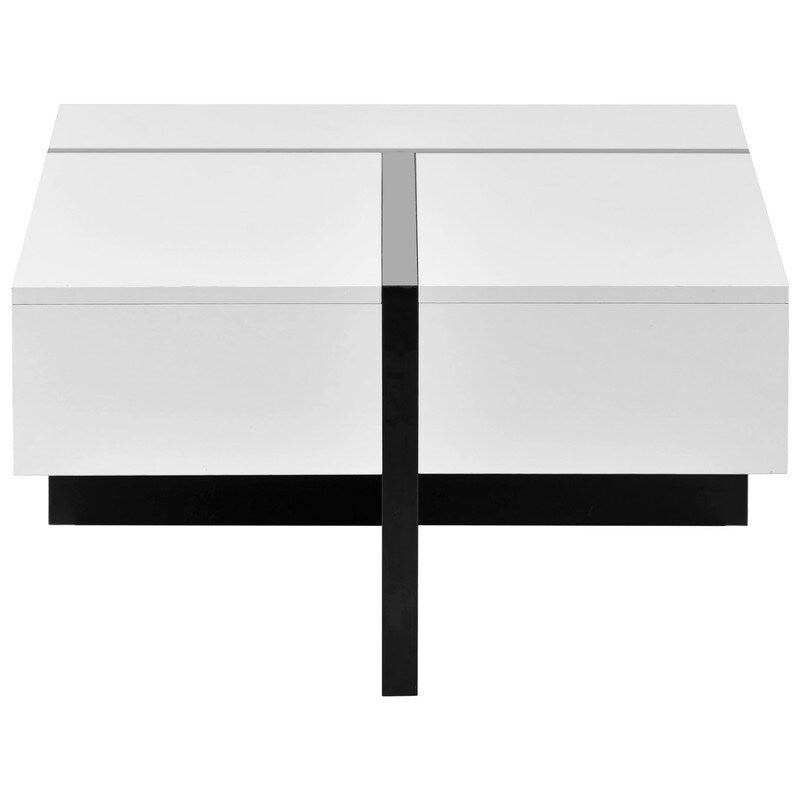 Table basse moderne à surface très brillante