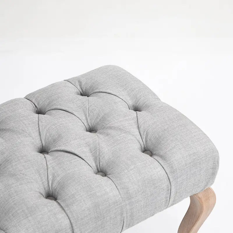 Banc d'entrée décoratif avec repose-pieds capitonné doux
