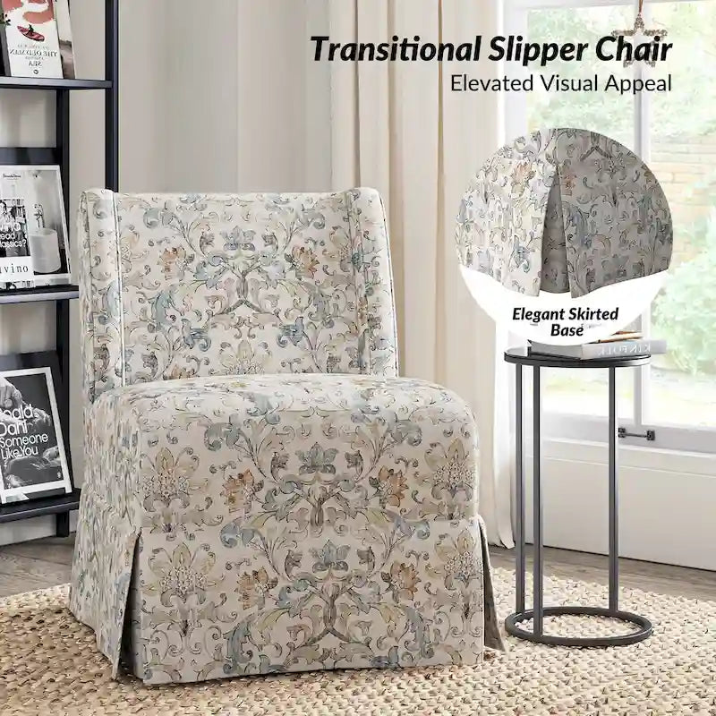 Fauteuil rembourré de style transitoire
