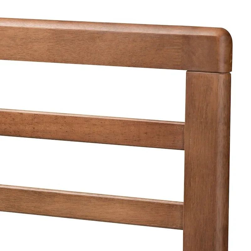 Lit plateforme en bois style moderne du milieu du siècle