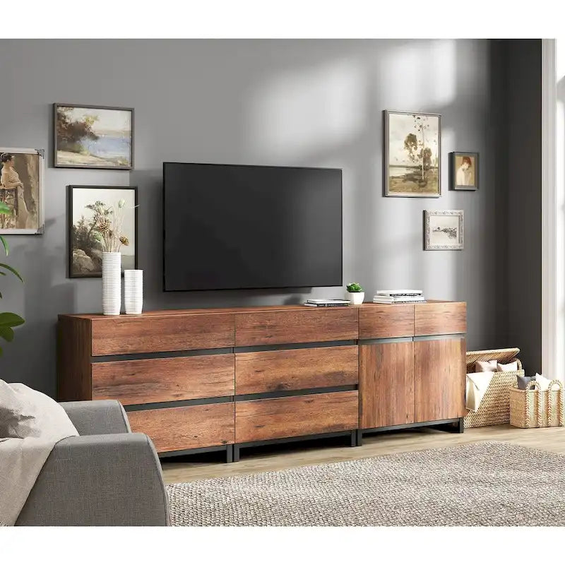 Armoire de rangement, meuble d'appoint moderne trois-en-un