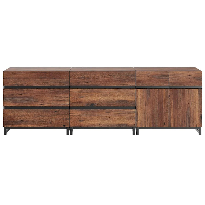 Armoire de rangement, meuble d'appoint moderne trois-en-un