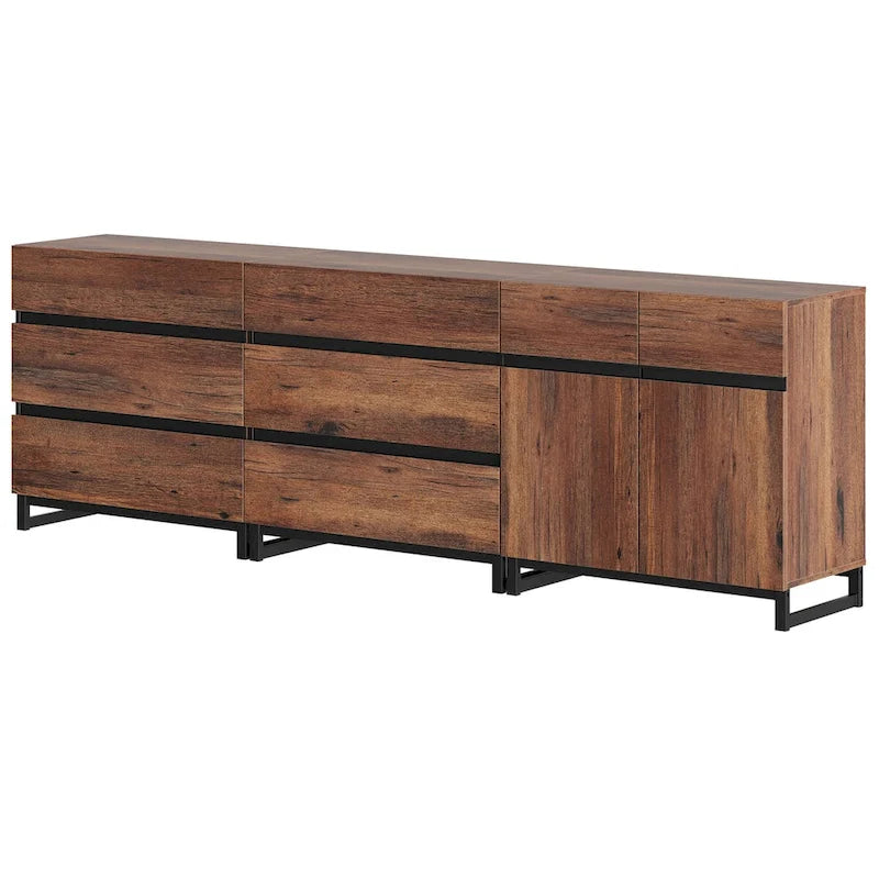 Armoire de rangement, meuble d'appoint moderne trois-en-un