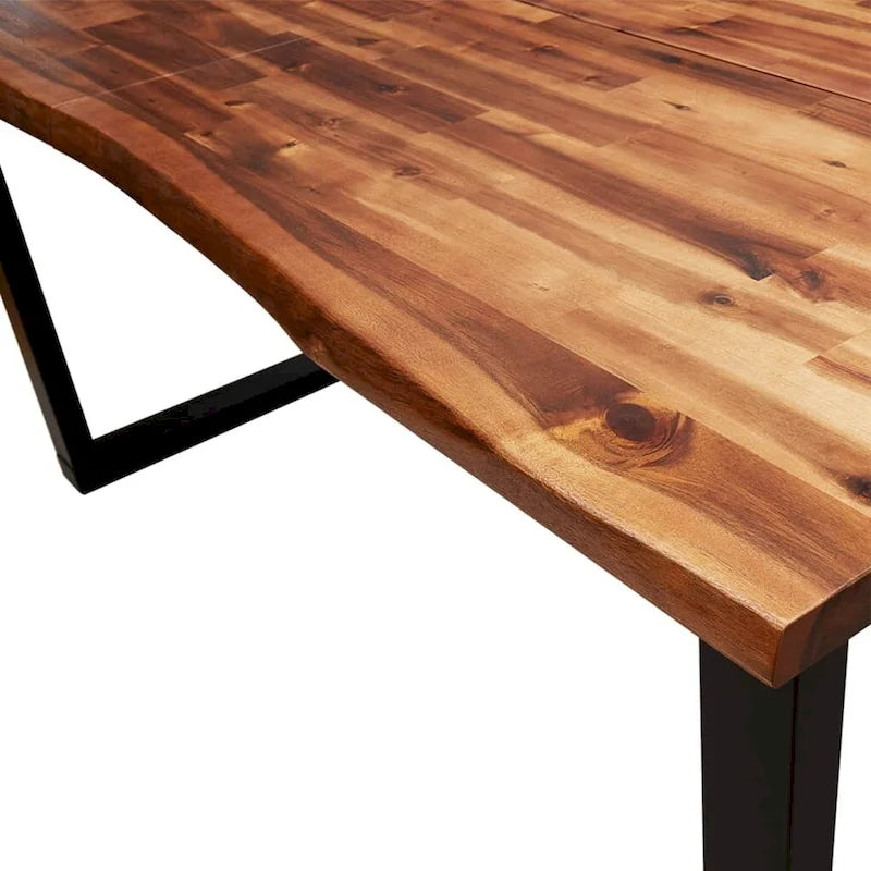 Table de salle à manger en bois d'acacia massif