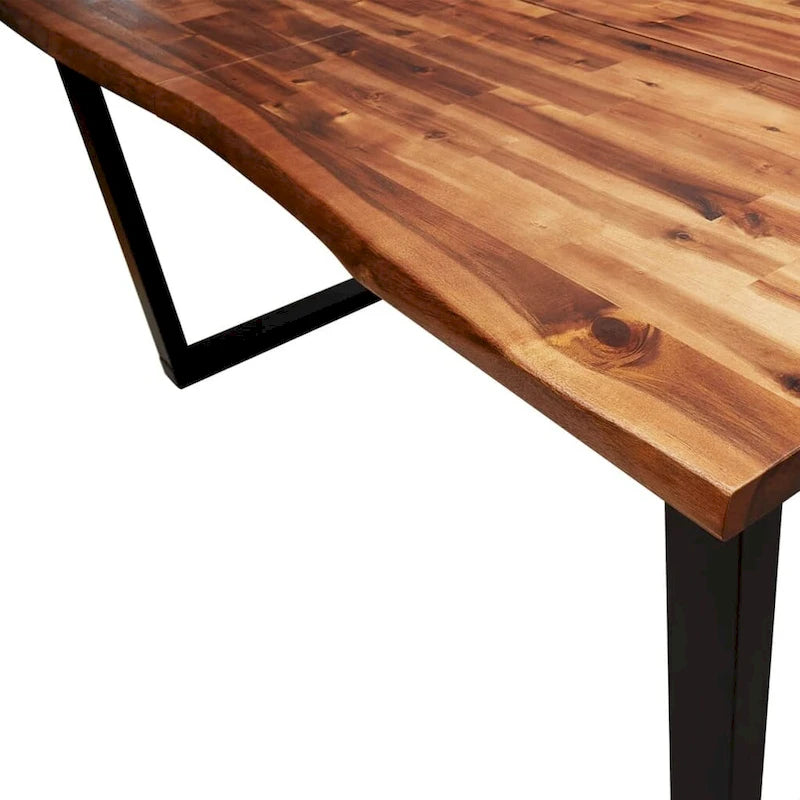 Table de salle à manger en bois d'acacia massif